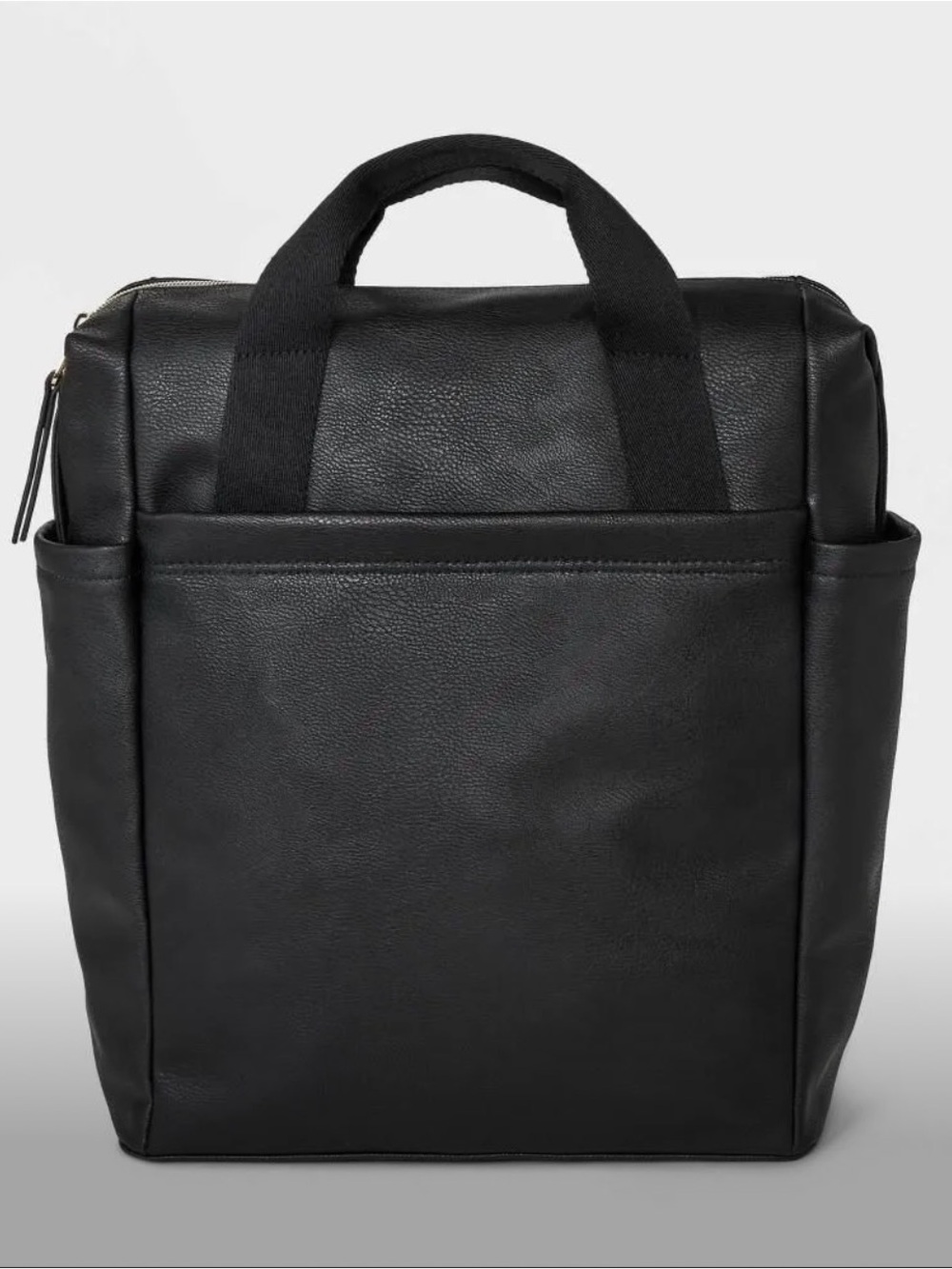 Universal Thread Black Leather Backpack Tote